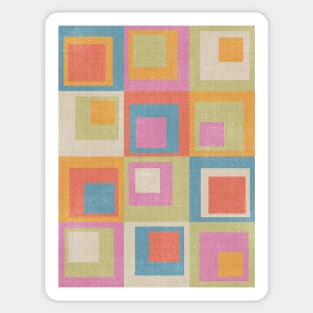 Colored Squares Light Blue Orange Beige Grey Sticker